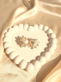 Pearl Heart Earings